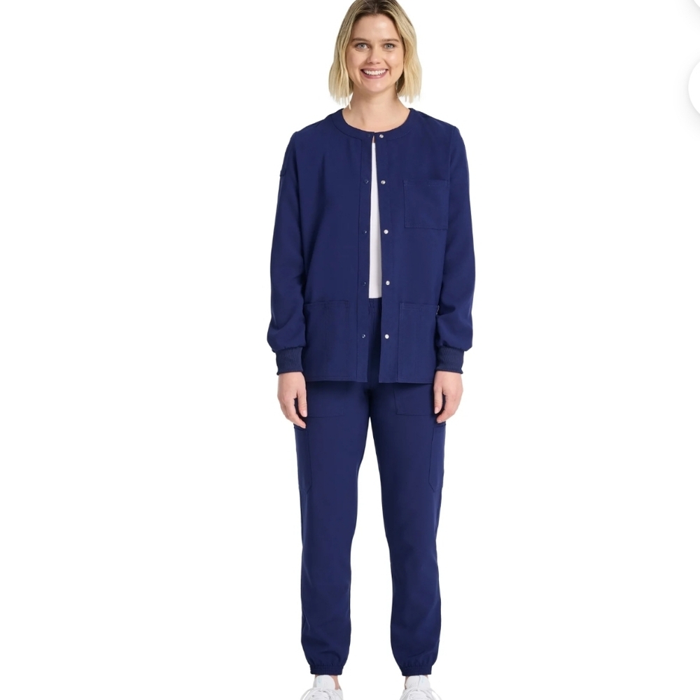 Scrubstar Women's Stretch Snap Warm-up Jacket - Picture 4 of 7